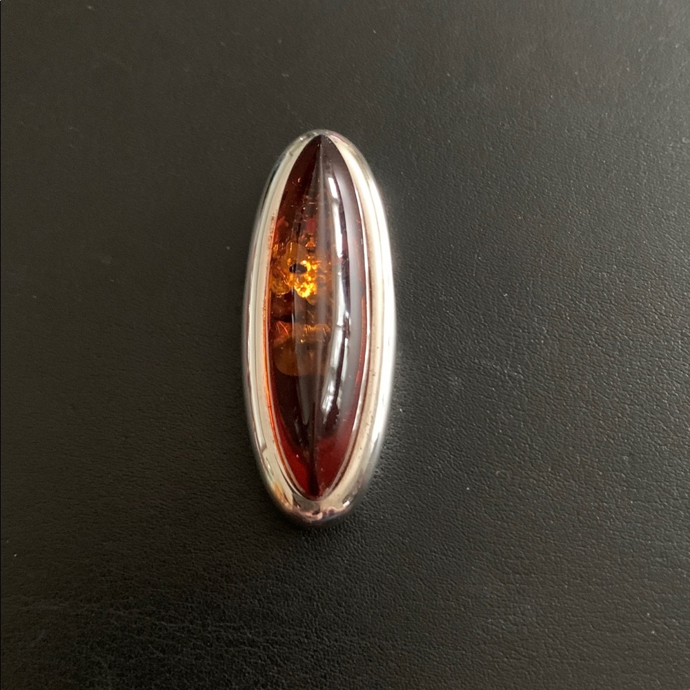Elegant Silver and Amber Necklace